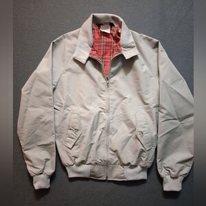 Vintage NWOT Sportsmaster Harrington Jacket Mens Small Gray Made In Usa